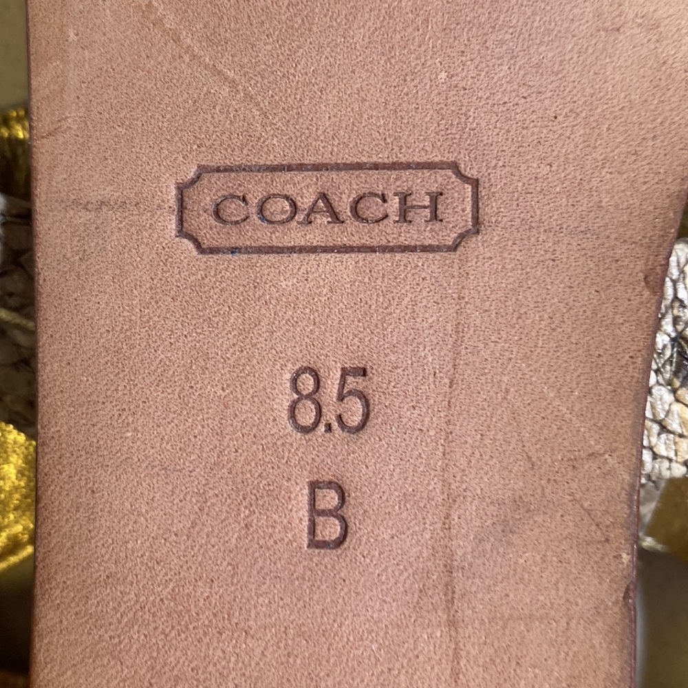 COACH SNAKE SKIN SANDLES - Picture 3 of 6